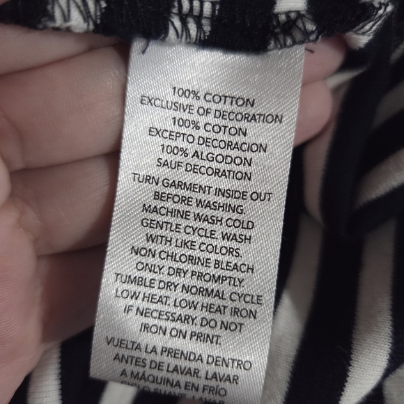 Chaps Navy and White Striped Dress, Size L - Picture 5 of 5